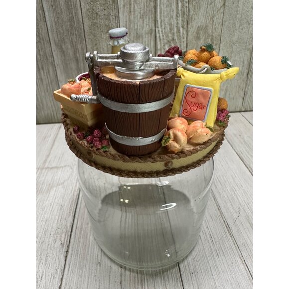 Vtg Old Virginia Candle Co Candle Capper Country with Bottle Glass Jar 6.5" Tall - Picture 5 of 16